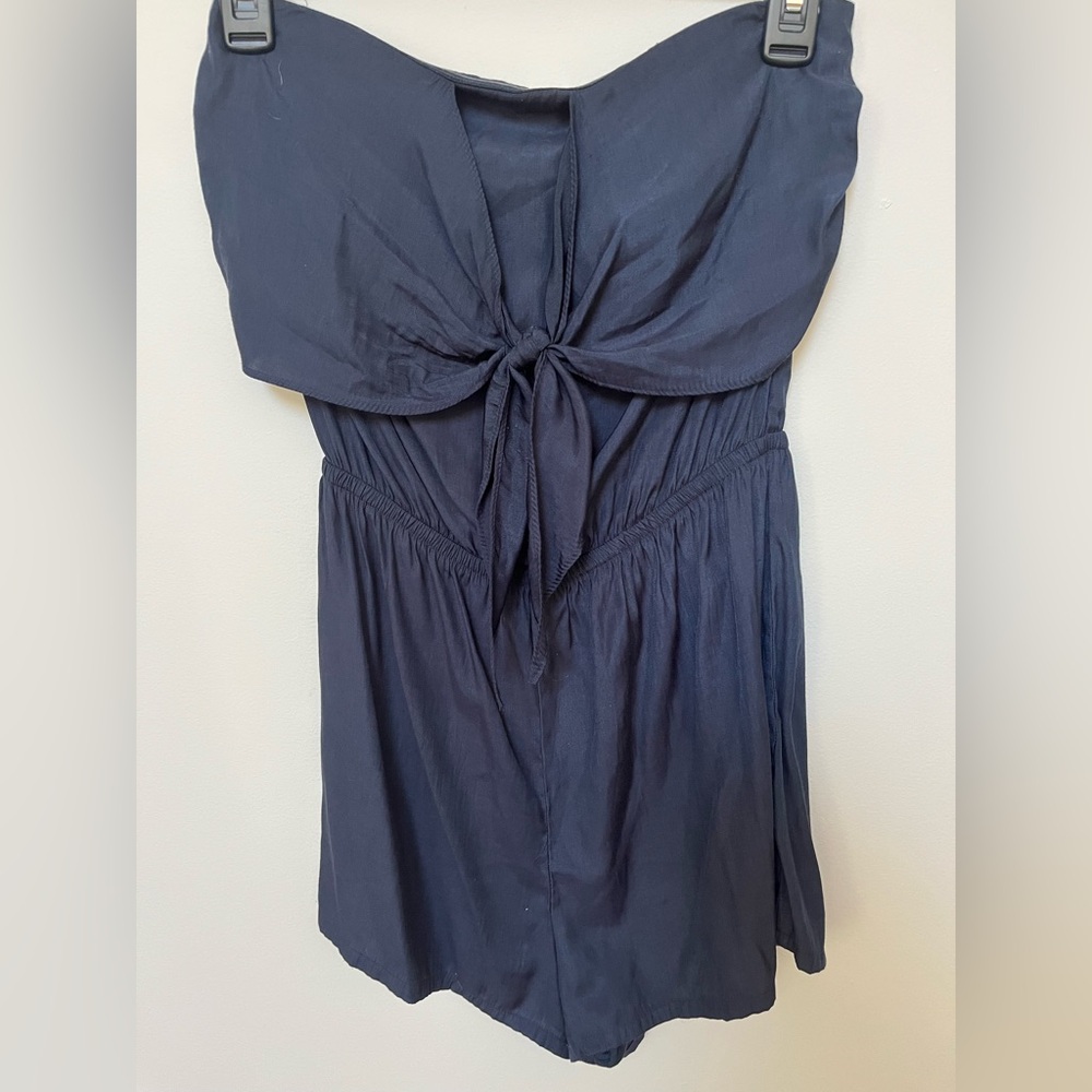Forever 21 Navy Strapless Romper